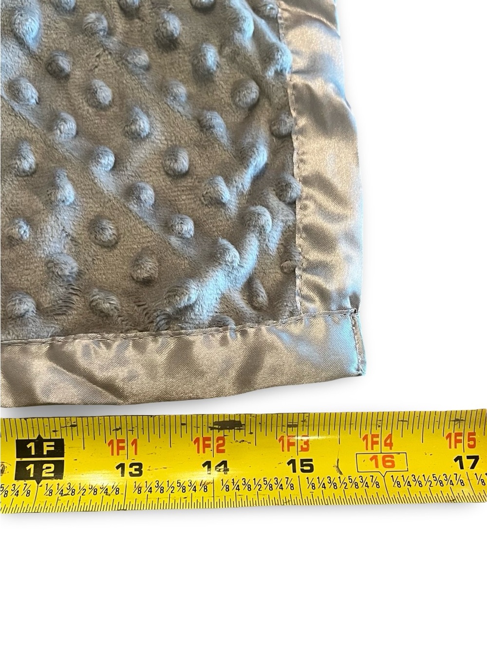 Elephant Minky Dot Satin Lovey in Gray 16 x 16 - Picture 8 of 8